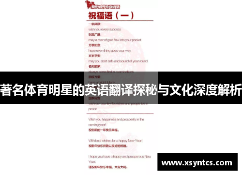 著名体育明星的英语翻译探秘与文化深度解析